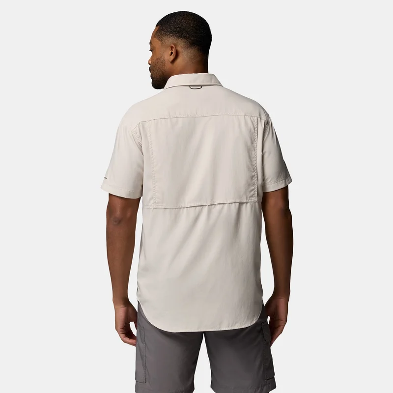 كولومبيا قميص رجالي فضي للرحلات والمشي لمسافات طويلة